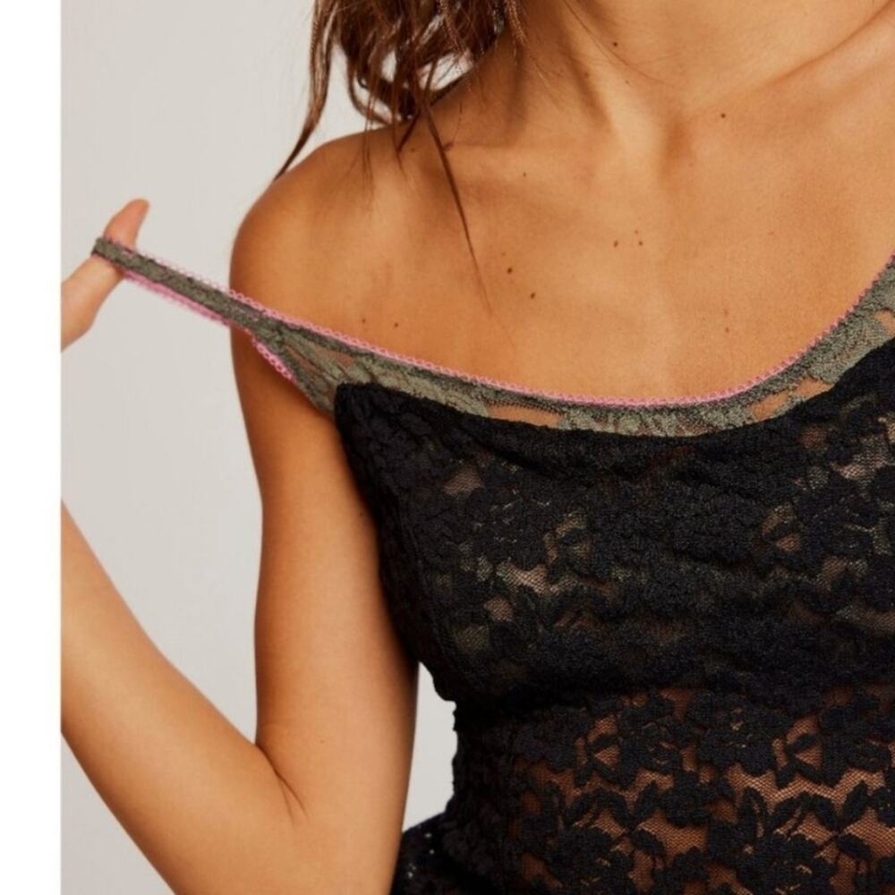 NWT Free People All Day Lace Cami / After Dark / Size Small - Picture 6 of 9
